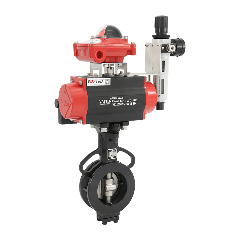 Pneumatikus kettős excentrikus pillangószelep